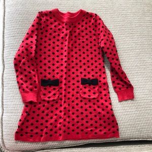 Red and black sweater dress